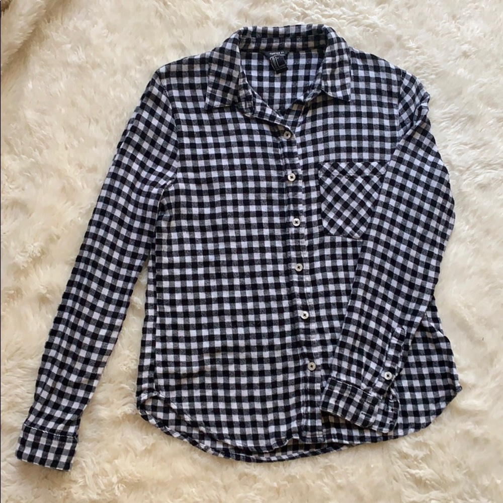 Black & White Plaid Flannel